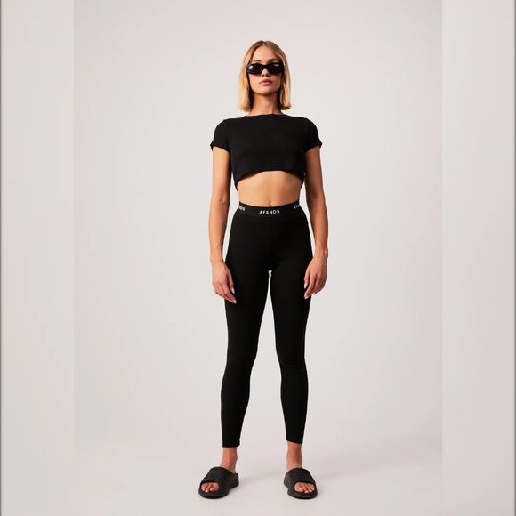 Afends Pala Recycled Ribbed Leggings | Size M - Picture 2 of 8